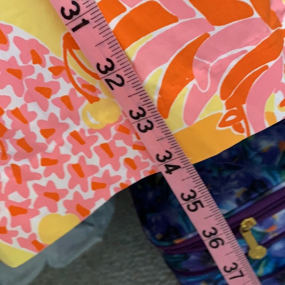 LILLY PULITZER Capris Bright PINEAPPLE/Orange 8 - Picture 6 of 7